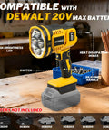 Beast Bright Cordless LED Work Light 1500 Lumens 550 Yard Reach Pivoting Head on a workbench with battery not included