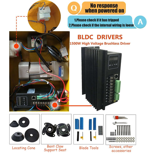 INTSUPERMAI 110V portable line boring machine XDT50 with motor in yellow cabinet and BLDC driver