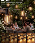 S14 Outdoor String Lights 100Ft Waterproof Patio Lights With 35 Shatterproof LEDs 2 Spares UL Certified in a backyard setting