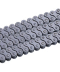 420 Standard Roller Chain With Breaker Kit, 132 Link Alloy Steel Drive Chain for ATVs and Dirt Bikes, corrosion resistant, close-up view