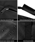 Features of Beefy 56L 24Inch Sports Duffel Bag Set With Upgraded Zipper Water Resistant Foldable Gear Tote 2 Pack; zipper, strap, material, handles.