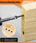 Close-up of Heavy Duty Workhorse 6 X 1 1/4 Fine Thread Drywall Screws self-tapping into wood for DIY projects.