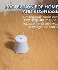Close-up of white detector from 6 Pack Small Water Leak Detectors No Setup Required Pre Installed Battery Sealed In Ready To Protect.