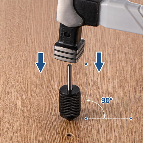 Universal Transfer Punch And Center Aligning Tool Hardened Steel Pin for precise marking on wood, close-up view