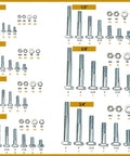 Assorted stainless steel hex cap screws, hex nuts, locknuts, washers from Bulk Stainless Steel Hardware Kit With 5,445 Pieces