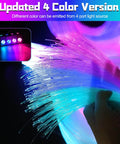 Close-up of Split 4 Colors 12W Car Starlight Headliner Kit with visible fiber optic strands glowing in multiple colors.