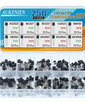 Pro Grade BJT Transistor Kit 250 Piece NPN PNP Assortment In TO92 Package Includes 2N2222 2N3904 2N3906 2N2907 A1015 display