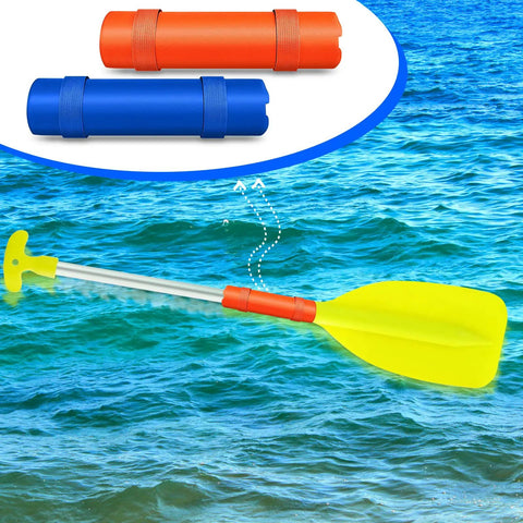 Four Pack Paddle Floats For Kayak Canoe And Paddleboard Keeps Your Paddles Afloat On The Water Blue And Orange Colors