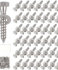 Heavy Duty Lag Screws Kit 50 Pcs 3/8 X 2 Inch Hex Head Lag Bolts With Flat Washers Stainless Steel 304 Rust Resistant