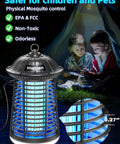 Beast 4200V Electric Bug Zapper For Indoor Outdoor With LED Attractant, Durable ABS Mosquito Killer near two children in tent