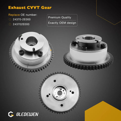 Hyundai Elantra And Kia Soul Timing Chain Kit With Intake And Exhaust VVT Gear Sprockets Tensioner Arm Guide Rails