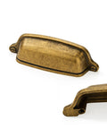 10 Pack 3 Inch Antique Brass Cup Pulls With Aged Gold Finish For Cabinets And Drawers Vintage Brass Kitchen Hardware Solid Heavy Duty Cabinet Handles