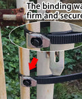 Heavy Duty Reusable Ratchet Cable Ties Set 12 And 20 Inch Adjustable Locking Ties With Stainless Steel Buckle installed on gate