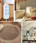 No Sew No Iron Hem Tape Duo Pack With 1 Inch And 2 Inch Rolls 39 Feet Each Heavy Duty Double Sided Mounting Tape Ultra Strong For Curtains Rugs Fabric Pants Craft Long Lasting Hold Great Diy Hack displayed in a room setting.