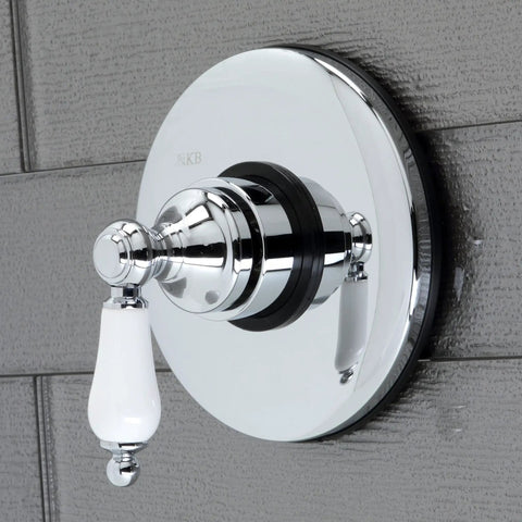 Old School Volume Control Valve In Polished Chrome, Solid Brass Construction, One Half Inch NPT Connection, Five Three Eighths Inch Faceplate, Single Lever Handle, ADA Compliant