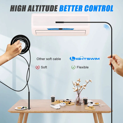 Endoscope Camera With 8 LED Lights Type C Borescope For Android And iOS Devices, flexible use over table setup