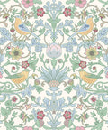 Classic William Morris Style Peel And Stick Wallpaper Removable Self Adhesive Vinyl Roll With Trim Grid For Zero Hassle Home Flip No Drama Waterproof Contact Paper featuring vintage floral and bird patterns.
