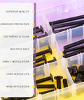 Crib And Furniture Fastener Kit With M6 Hex Socket Cap Screws And Barrel Nuts, 84 Pieces Black Nickel Plated, Includes Allen Wrench