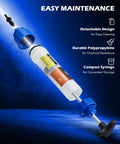 Oil Extractor Pump 350mL Syringe With 3 Hoses For Easy Car Fluid Changes featured with detachable design and durable polypropylene
