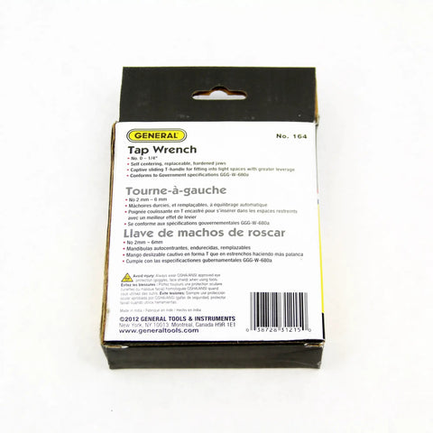 Box of Pro Grade Plain Tap Wrench With Sliding T Handle For Precise Threading And Straight Holes Zero To One Quarter Inch Capacity