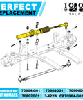 Diagram of Golf Cart Steering Gear Box Assembly For EZGO TXT 2001 Up Gas And Electric Models, part numbers shown