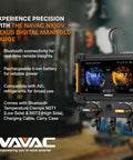NX1GV Nexus 2 Digital Manifold Gauge With 2 Valve Kit And Vacuum Gauge, Wireless Temperature Clamps, High Definition Touchscreen, Class 0.4 Accuracy, Supports 100 Refrigerants, A2L Compatible, App Included. digital manifold gauge with wireless clamps and touchscreen