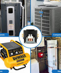 Heavy Duty 40 Amp 24V AC Contactor For Air Conditioner Two Pole Definite Purpose NO Coil in HVAC system collage