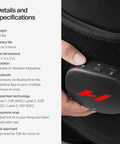 Hand adjusting control pod of Venom 2 Back Wrap With Next Level Heat And Vibration For Fast Pain Relief Soreness And Inflammation