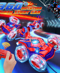 Remote Control Stunt Car With 360 Degree Rotating Action And Wheel Lights 2.4GHz Rechargeable RC Car, Red Spider Shape Design