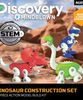 90 Piece Dino Construction Set With Kid Safe Power Screwdriver And Screws Build Brachiosaurus T Rex And Triceratops Action Model Kit