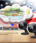 1080P Home Security Camera Kit, 2 Pack With Free SD Cards featuring USA Cloud Server for privacy protection