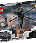 Marvel Black Panther Dragon Flyer Building Kit 76186 Toy Set With 3 Minifigures Black Panther Shuri And Chitauri Warrior