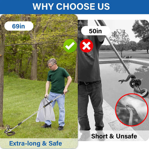 55 Inch Long Reach Snake Grabber Tool With Stainless Steel Tongs And Foam Sponge Handle Heavy Duty Reptile Catcher For Rattlesnakes Safe Distance Easy One Hand Use
