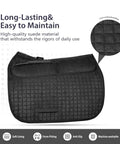 Diamond Quilted Dressage Saddle Pad With Four Pockets And Foam Inserts, Customizable Cushioning With 1cm And 0.5cm Shims For Each Pocket