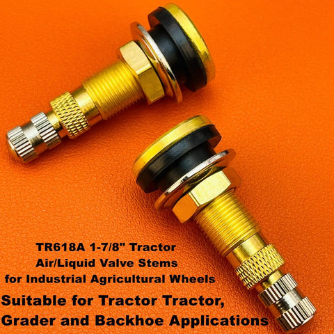 Tubeless Tire Valve Stems For Tractors And Industrial Agricultural Wheels Clamp In Liquid Ballast Valve Stems Pack Of 2 Brass