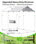 Structure diagram for Beefy Metal Chicken Coop For 9 To 13 Hens Outdoor Run emphasizing metal frame and support posts.
