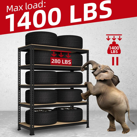 Badass Heavy Duty Garage Shelving Units With Adjustable 5 Tier Metal Storage Racks Tough Steel Frame And Quick Wipe Surface Keeps Your Shop Looking Crisp And Totally Organized Without The Stress