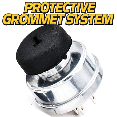 Heavy Duty Switch Starter Ignition Key Switch Replacement for M653 M655 M665 Tractors with Protective Grommet System