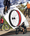 26X4.0 Fat Tire Front Wheel For Mountain Bike With 135mm Hub And 9mm Quick Release Aluminum Alloy Disc Brake 36 Spokes 14G