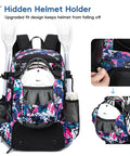 Youth Lacrosse Backpack With Secure Helmet Slot And Separate Shoe Compartment, Waterproof Team Gear Bag For Boys And Girls, Ventilated Mesh Back, Game Day Ready Solid Haul with hidden helmet holder design
