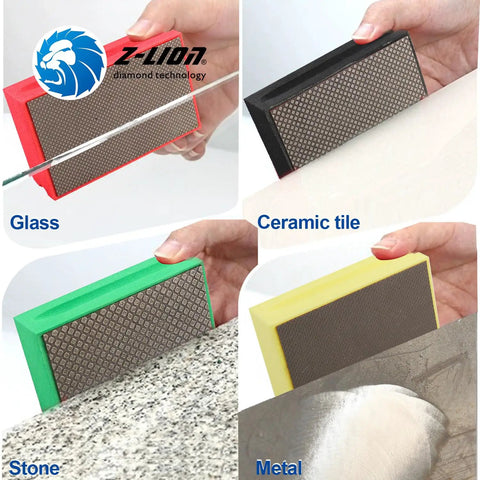 Diamond Hand Polishing Pads Foam Backed Set With Grits 60 120 200 400 for Granite Marble Stone Glass Ceramic polishing demo
