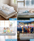 Portable Pop Up Bed Tent Mosquito Net For Travel And Camping in various settings, including bed, office, drawing room, and outdoor use.