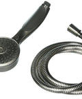 ActivTouch 9 Setting Mount Hand Shower in stainless with full body spray, handheld and hose, showing installation fixtures