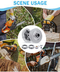 Chainsaws using Three Eighths Inch 7T Clutch Drum Rim Sprocket Kit For Stihl MS361 MS440 MS461 MS460 in various woodcutting scenes