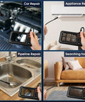 Dual Lens Endoscope 1080P Borescope with 32.8ft Cable used in car engine, appliance, pipeline, and furniture diagnostics