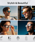 Polarized Clip On For Ray Ban Meta Wayfarer Gen 1 RW4008 And Gen 2 RW4012 Large Smart Glasses in various outdoor settings