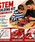 Parent and child assembling Metal Model Racing Car Kit With 287 Pieces For Kids 8 Plus STEM Building Toy Real Screws Nuts Bolts and Tools