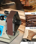 Beast Mode All In One Wet And Dry Belt Sander And Rock Polisher sanding metal and wood with variable speed, 350W motor, water cooling.