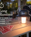 Rechargeable 800 Lumen LED Lantern With Carabiner Handle And USB C Charging Ports For Camping Power Outages And Emergencies