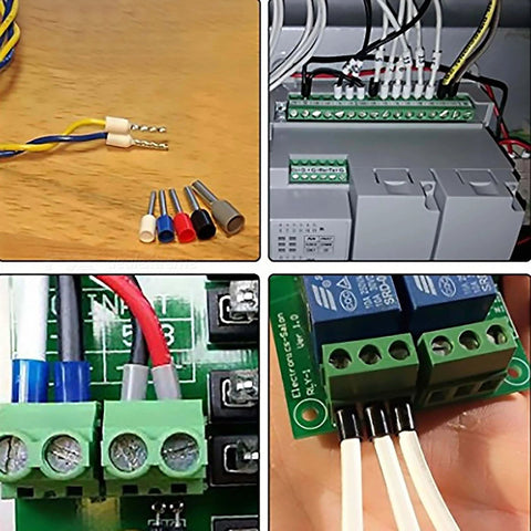 1000 Pcs Wire Ferrules Set For 16 AWG 1.5mm² Insulated Copper Crimp Connectors in various installations and wires